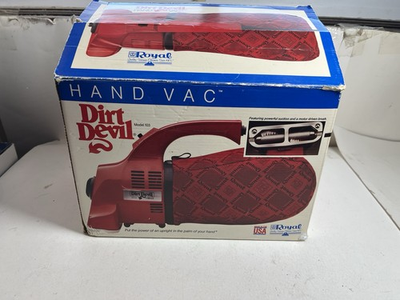 #ad Vintage Dirt Devil Royal Hand Vac Vacuum Model 103 Tested Made in USA Red $23.95