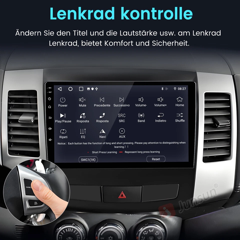 Android14 9"Autoradio 32G GPS Navi Für Mitsubishi Outlander Bluetooth RDS FM BT - Bild 4 von 4
