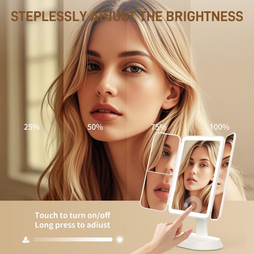 Vanity Mirror with Lights, Rechargeable Lighted Makeup Mirror with 1X/3X/5X M... - Picture 5 of 7