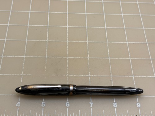 Judd's Vintage Silver Stripe Sheaffer Balance FP w/14kt Fine Nib -Engraved
