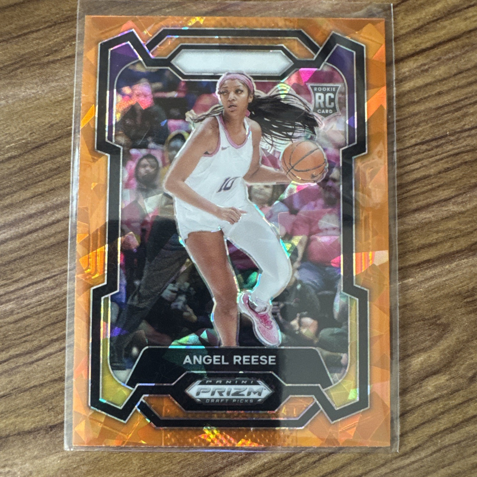 2024 Panini Prizm Draft Picks - Angel Reese #38 Orange Cracked Ice Prizm (RC)
