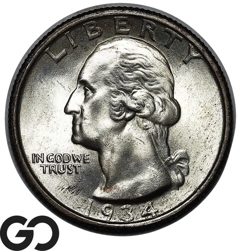 1934 Washington Quarter Gem BU++
