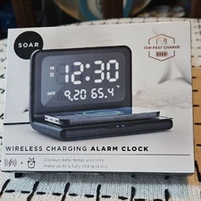 NWT SOAR Wireless Charging Alarm Clock