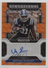 2023 Chronicles Draft Picks Orange Wave Prizm 21/75 Mataeo Durant Auto 1e3h