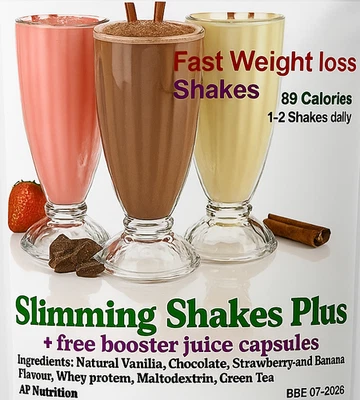 AP HEALTHSTORE 1-WEEK FAST WEIGHT-LOSS SLIMMING PLUS MEAL REPLACEMENT SHAKE FAT BURN SHAKES