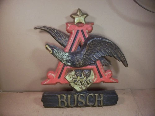 BUSCH FLYING EAGLE HANGING SIGN, BEER, BREW, VINTAGE,