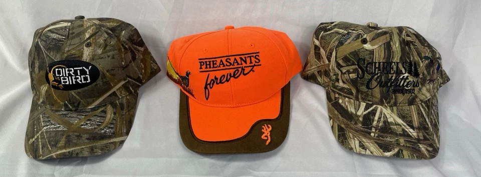 BROWNING & Outdoor Cap Lot of 3 Hunting Hats Orange & Green Camo NWT - Image 3 of 4