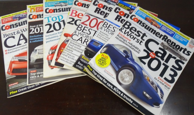 Consumer Reports Car Buying Guide Magazine Lot 2007 - 2013 Top Best and Worst