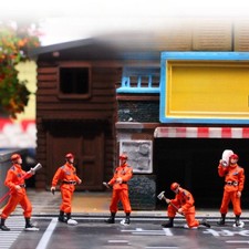 Diorama scala 1/64 miniatura pompiere modellino garage officina scena oggetti di scena modellino