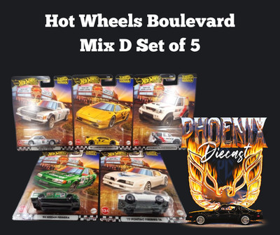 Hot Wheels Boulevard Mix D Set of 5