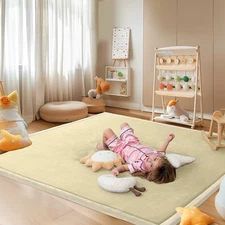 NAIZEA Baby Play Mat for Floor 60x70/70x80/80x80inch Memory Foam Play Mats Rug