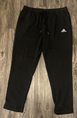 Men s Adidas Black Jogger Athletic Tapered Cuff Pants GK9226- Size 2XLT 