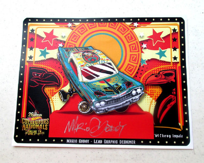 2026 Hot Wheels Dallas Nationals  64 IMPALA E-Sheet Poster  MARIO GODOY - SIGNED