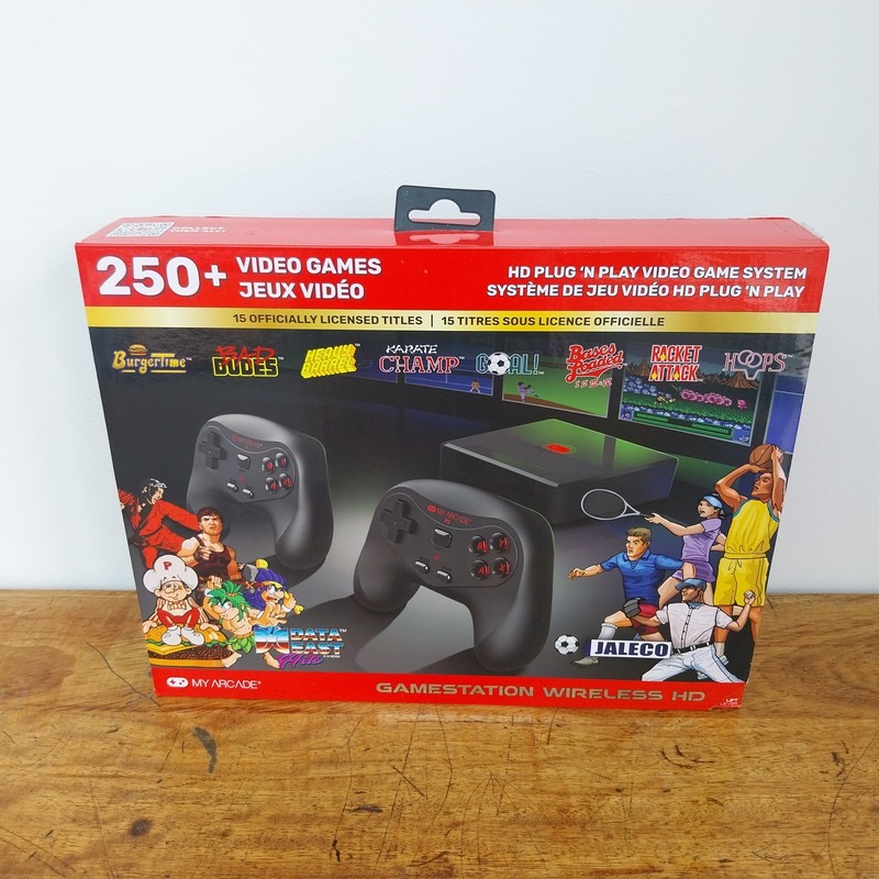 My Arcade Retro Game Station 250+ Inbuilt Games HD Wireless Controllers Console