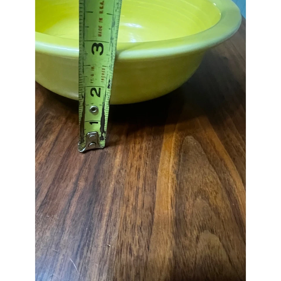 Vintage 1996 Fiesta Ware Sunflower Yellow Ceramic 8.25" Bowl Lead Free - Image 4 of 4