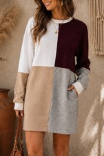 Nasty Gal Collection Women M Sweatshirt Sweater Dress Long Sleeve Crewneck Tunic