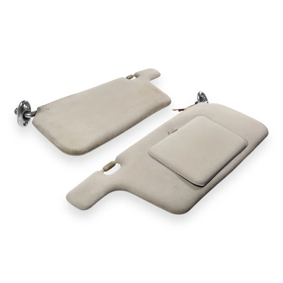 1988-1990 Honda Accord Driver & Passenger Side Sun Visor Pair Set Tan Brown - Image 2 of 4