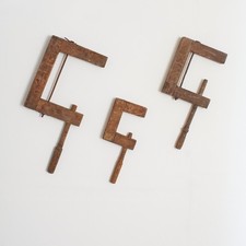 Antique Vintage Set of Antique Woodworking Vices