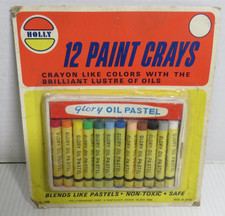 Vintage Holly 12 Paint Crayons Oil Pastels Made In USA Sealed MOC G3