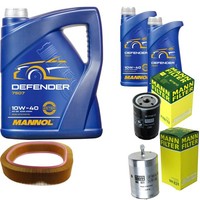 Inspektionspaket 7L Mannol Defender 10W-40 FüR Mercedes W124 E 300 4Matic S124
