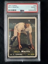 Billy Martin 1957 Topps #62 PSA 2.5 Good+