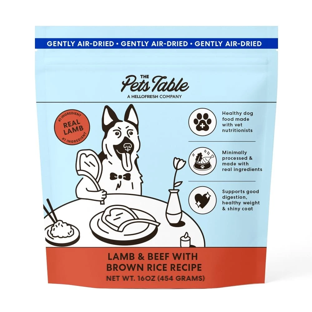 The Pets Table Lamb & Beef with Brown Rice Air Dried Dog 1 Pound (Pack of 1)
