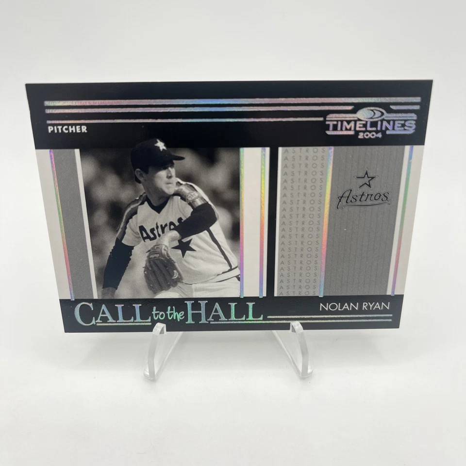 2004 Donruss Timelines NOLAN RYAN Call To The Hall GU Patch & Silver 093/100 - Image 4 of 4