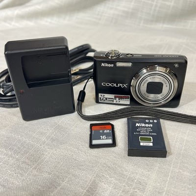 Nikon Coolpix S630 12MP 7x Optical Zoom Digital Camera w/ Battery, Charger, Card