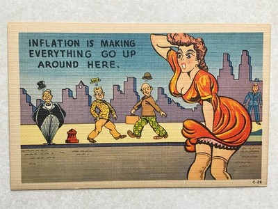 P1039 Vintage Postcard Inflation Is Making Everything Go Up Around Here Comic