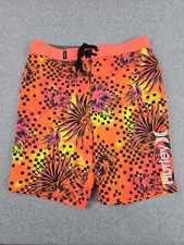 Hurley Board Shorts Boys Size 14 Swimming Trunks Palm Trees Bathing Suit NEW