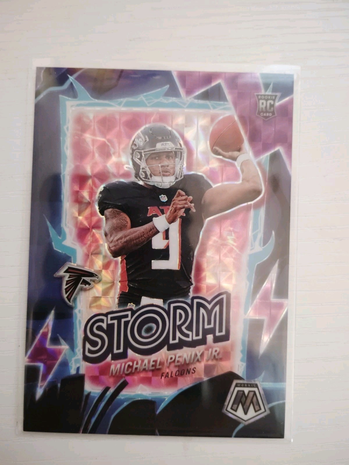 2024 Panini Mosaic - Storm Silver Prizm #10 Michael Penix Jr. (RC)