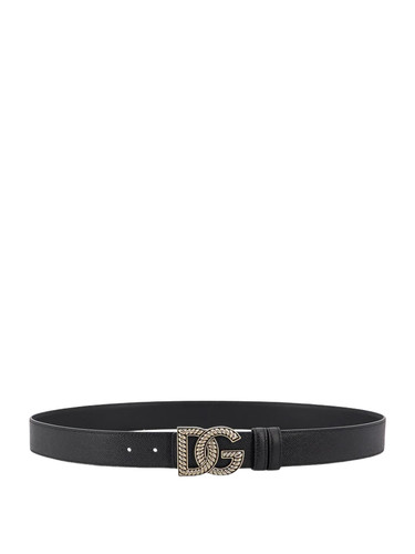 DOLCE&GABBANA Men's Black Leather 35mm Belt New & Authentic