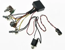 KAISH Prewired 2 Band Active Passive EQ Equalizer 2 Band, Black 