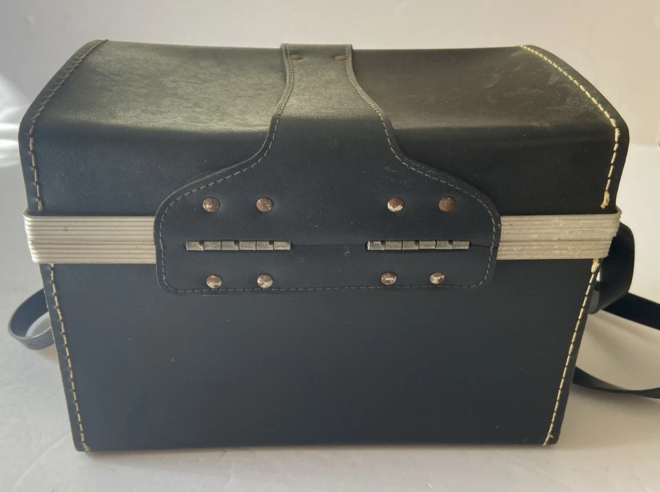 Vintage Polaroid Camera Hard Carrying Case Black with Strap Original - Image 3 of 4