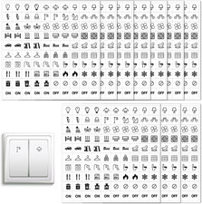 1000Pcs Light Switch Sticker Labels Transparent Light Switch Labels 35 Designs