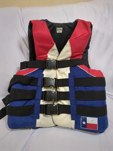 DBX Americana Texas Life Vest Adult S/M Type III PFD Model 1693 32-40 Chest - product listing photo
