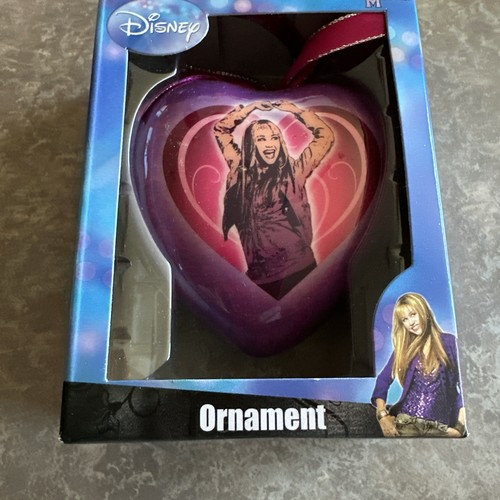 NUEVO Disney Channel HANNAH MONTANA Corazón Púrpura Rosa Adorno de Navidad - Imagen 6 de 14