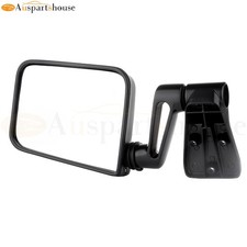 Black Manual Passenger Side View Door Mirror For 87-02 Jeep Wrangler Truck Right Black Manual Passenger Side View Door Mirror For 87-02 Jeep Wrangler Truck Right
