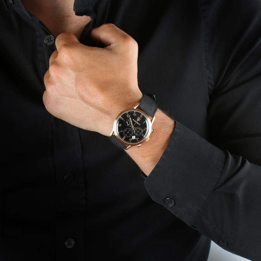 Maserati Ricordo – Orologio Uomo Nero e Oro Rosa (R8871625004) - Immagine 2 di 3