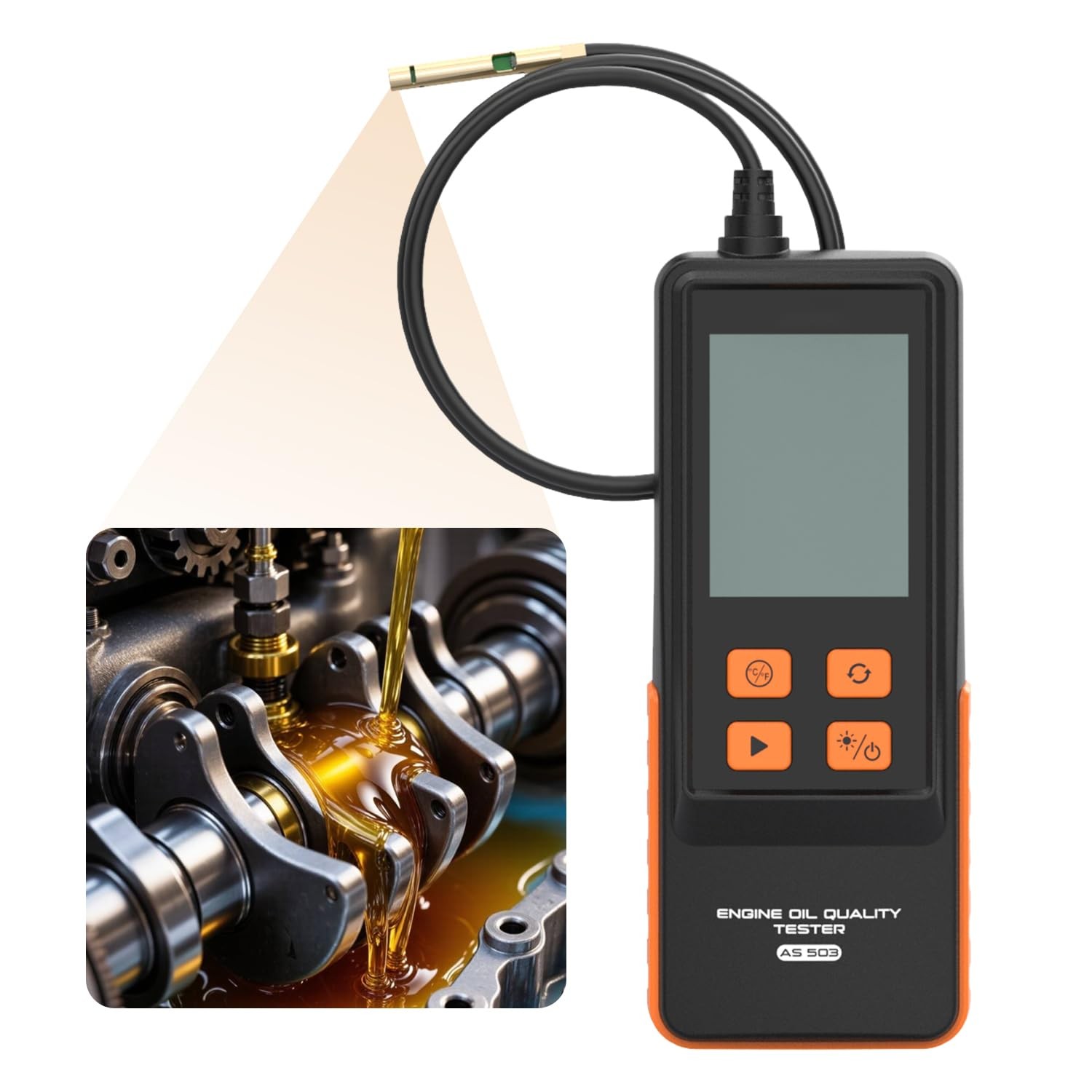 Engine Oil Tester for Gasoline and Diesel Vehicles, Engine Oil Quality Tester, H