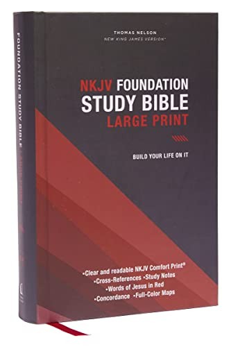 NKJV, Foundation Study Bible, Large Print, Hardcover, Burgundy, Red Letter, Thumb Indexed, Comfort Print, Hardback, - Image 8