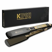 KIPOZI Pro Hair Straighteners Flat Iron LCD Display Titanium Adjustable Auto Off