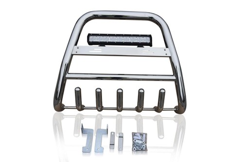 High Bull Bar + LED bar To Fit Mitsubishi L200 2015 - 2019 Detachable Name Plate - Picture 2 of 7