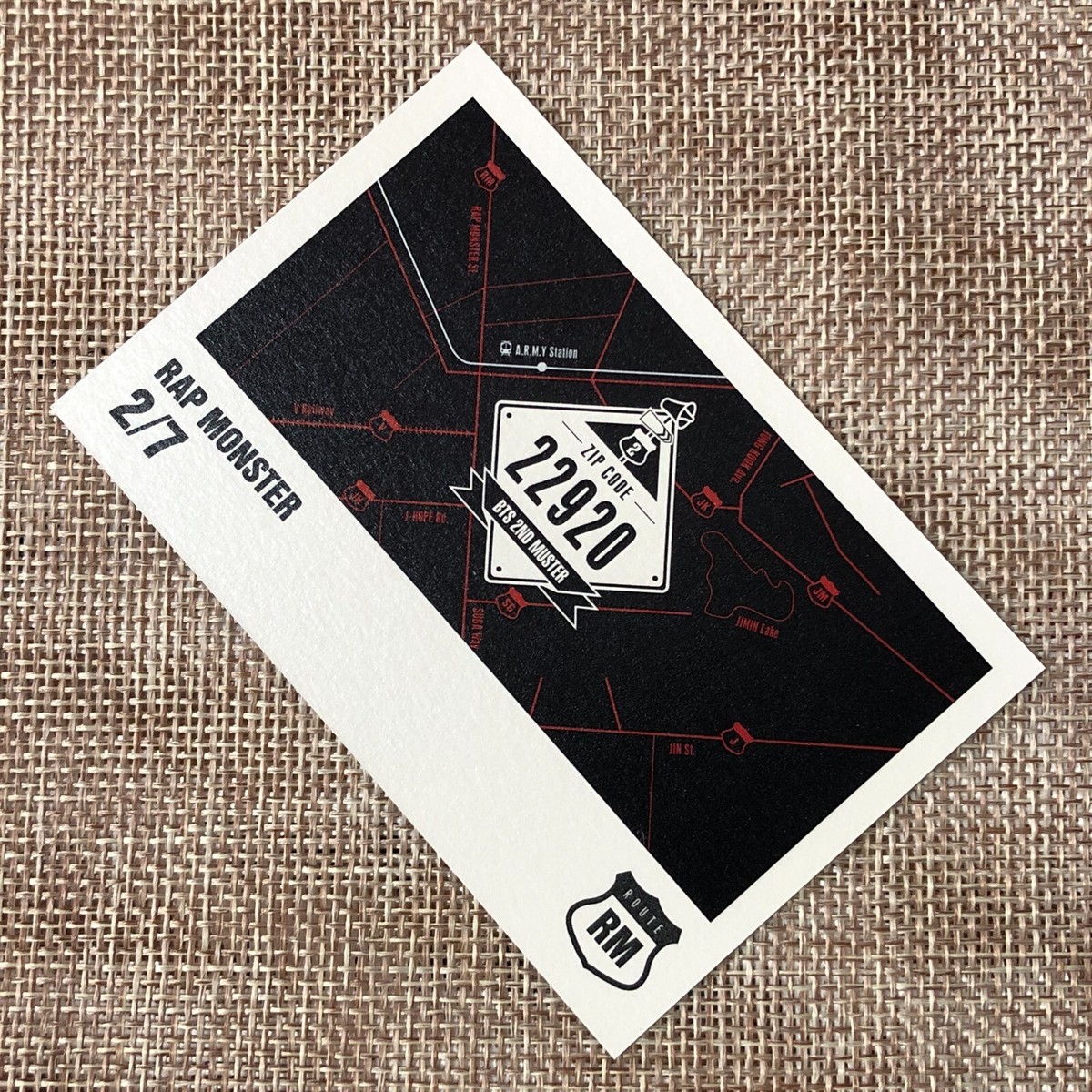 BTS RAP MONSTER RM 2/7 [ 2nd Muster ZIP CODE 22920 Official Mini