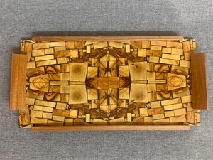 Antique wooden tray , mid century , 16.5 X 8 Inch.