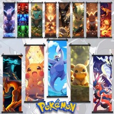 Pok mon Canvas Art With Rolling Frame Wall Poster 40 120Cm Decoration