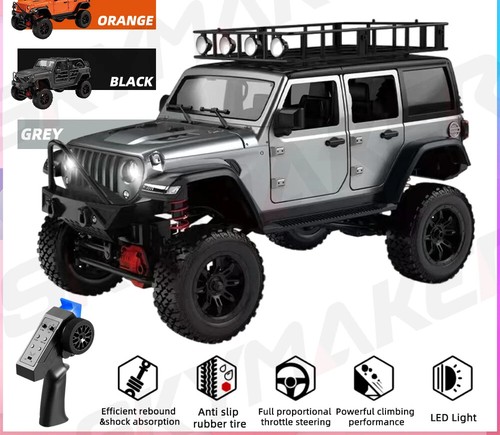 1/12 RC Car 4WD Jeep Model 2.4G Remote Control LED Off Road 4WD Truck Toy Car - Picture 13 of 21