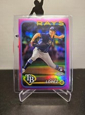 JACOB LOPEZ 2024 Topps Chrome ⚾️ PINK REFRACTOR Rookie Card #225  TAMPA BAY RAYS