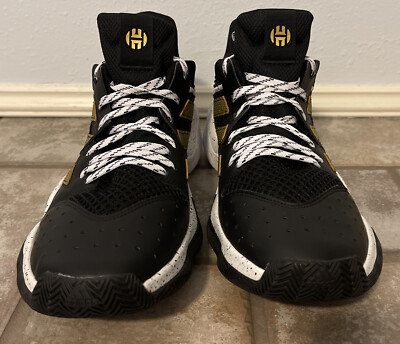 Size 13 - Adidas Harden Stepback Black Gold for sale online  display picture 1