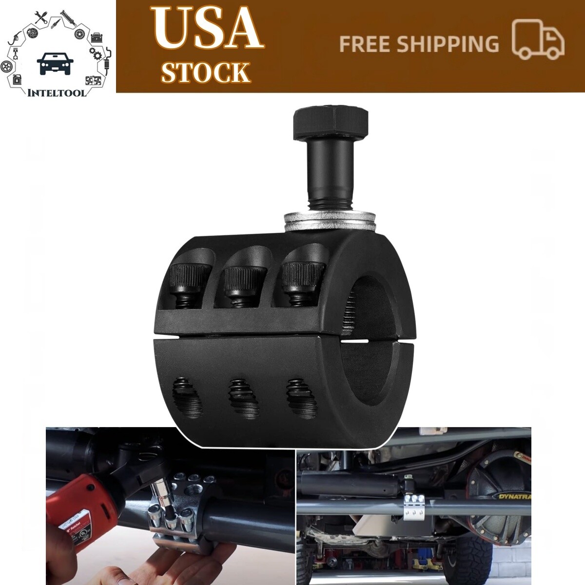 Steering Stabilizer Tie Rod Clamp 1-3/8" OD Tube For Jeep Wrangler TJ XJ ZJ JK